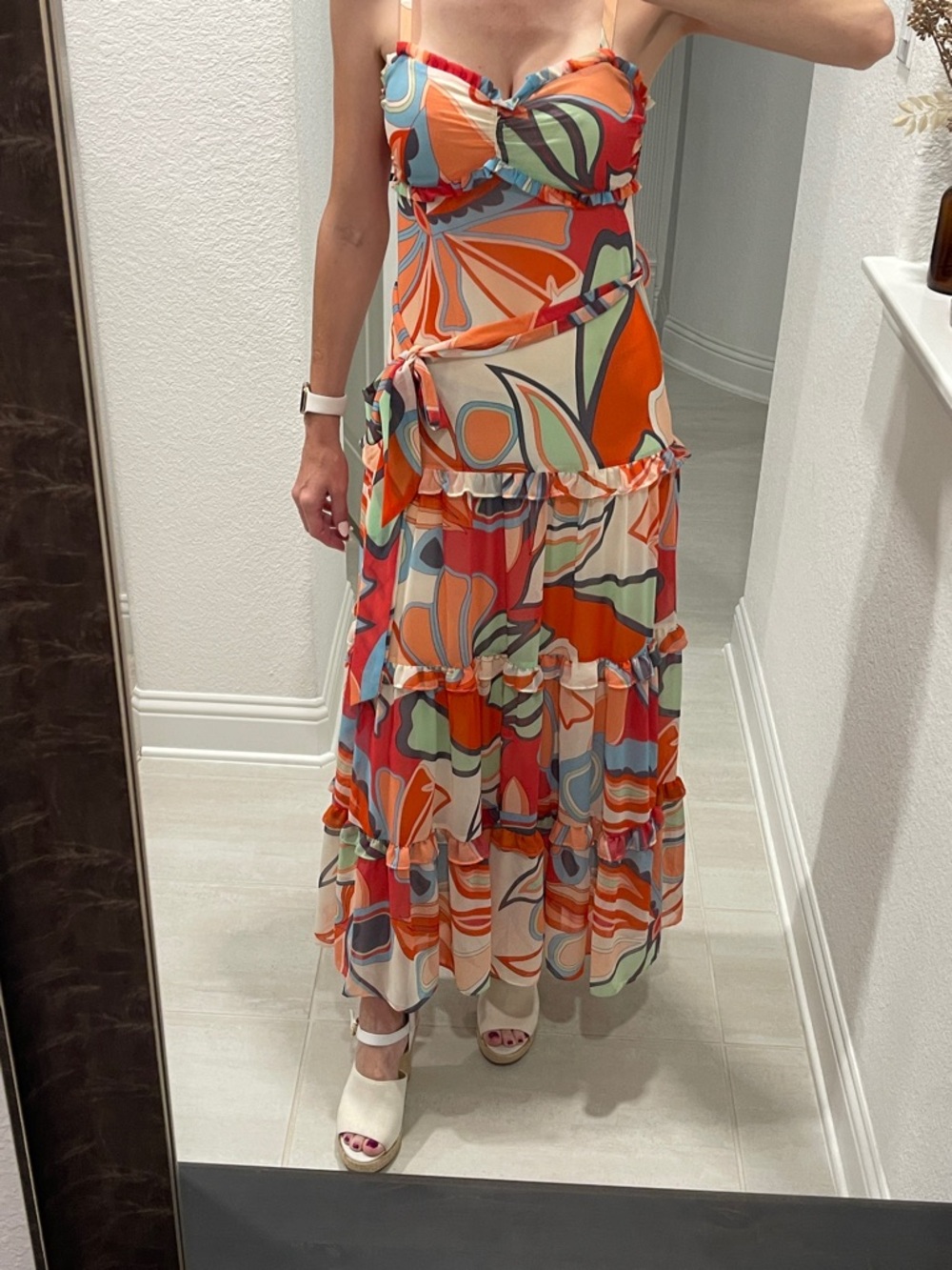 Ruffle maxi dress